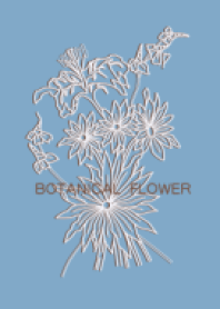 botanical flower / light blue ver.2