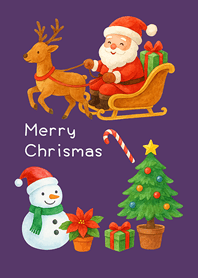 快樂的聖誕節(深紫色)