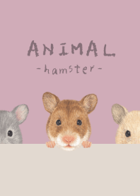 ANIMAL -Golden hamster- DUSTY PINK[rev.]
