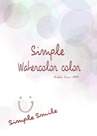 Simple watercolor color Smile