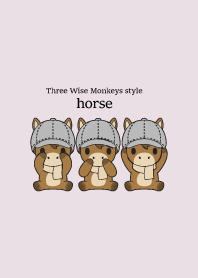 Three Wise Monkeys style horse.