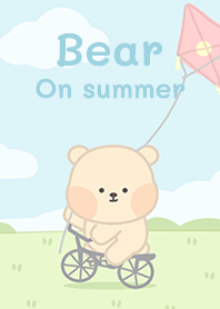 Happy bear on summer!