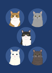 喵！喵！(深藍色)