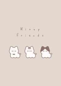 Kitty Friends /beige thick