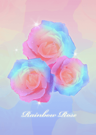幸運の虹色のバラの花 〜「奇跡」