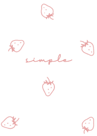 Simple and cute strawberry. red white
