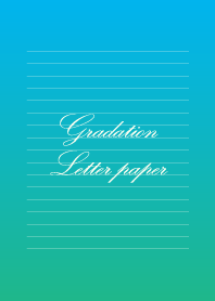 Gradation Letter paper - Green+Blue -