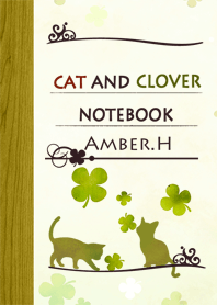 Cat and clover notebook No.4