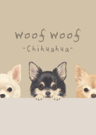 Woof Woof -Chihuahua L- DUSTY BEIGE