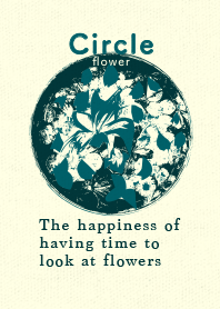 Circle flower Deep teal GRN