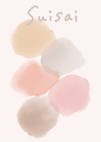Simple watercolor color (beige pink)