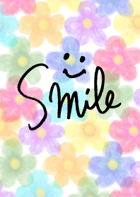 手書きスマイル- お花畑-