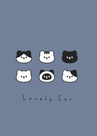 หน้าแมวน่ารัก / gray blue white