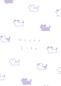 .貓. white purple