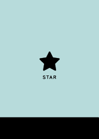 Simple Lucky Star - Black&Dull Blue