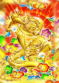 Five Color Clouds A pair of dragons
