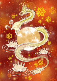 A dragon that raises luck flame