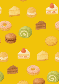 sweet treats on yellow