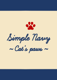 Simple Navy ~Cat's paws~