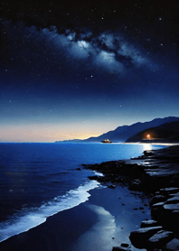 Starry sky by the sea 76f1ab