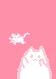 cloud catCatching mice2 pink