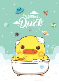 เป็ดยาง ไลค์กาแล็กซี่ สีเขียวมิ้นต์