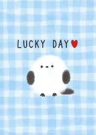 Long-tailed tit and light blue theme