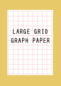 LARGE RED GRID GRAPH PAPER-DUSTY YELLOWj