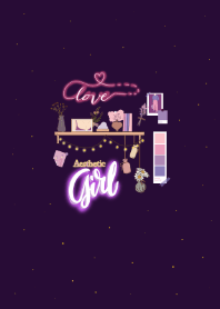 Aesthetic Girl: Purple Decor