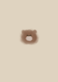 Beige fluffy bear.