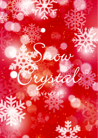 Snow Crystal Red 2 -winter-@冬特集