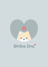 Shiba Inu2 Flower [GreenBlue]