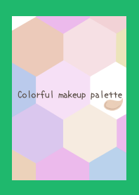 Colorful makeup palette/GREEN/WHITE
