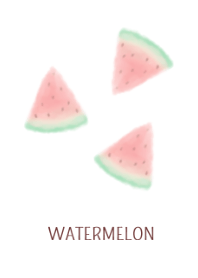 水彩スイカ。夏。