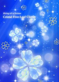 Crystal clover glittering in the sea