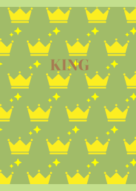 Cute crown on moss green