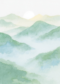 Misty Morning Sage: Soft Watercolor