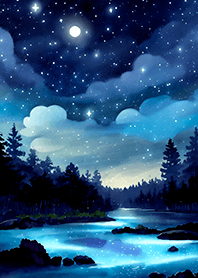 Beautiful starry night view#2973