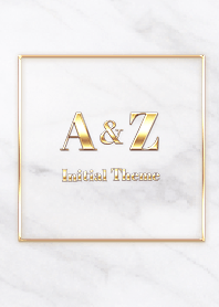 【 A&Z 】Initial Theme Gold - ホワイト