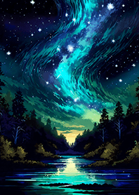 Beautiful starry night view#2674