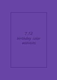 birthday color - July 12