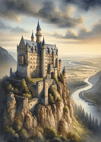 old castle on a cliff