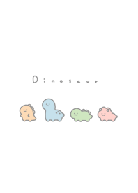 Smile Dinosaurs/white pastel.