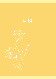 百合の花の日 薄い黄色