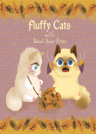 Fluffy Cat with Baked Sweet Potato