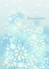 Pale Blue Snowflakes