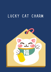 LUCKY CAT CHARMj-NAVY BLUE