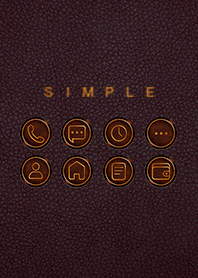 SIMPLE (Deep wine and Gold Lines)