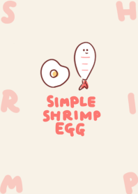 sweet shrimp Medamayaki beige simple.