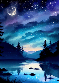 Beautiful starry night view#1281